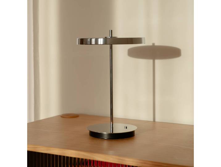 UMAGE LED Tischlampe Asteria Move, dimmbar, alu / grau / zink, für Wohn- / Esszimmer, Metall, Design, LED Tischlampe