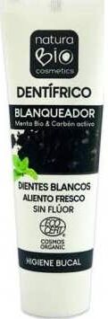 NaturaBIO Cosmetics dentifrico Blanqueador Menta Bio y Carbon Activo 75 ml