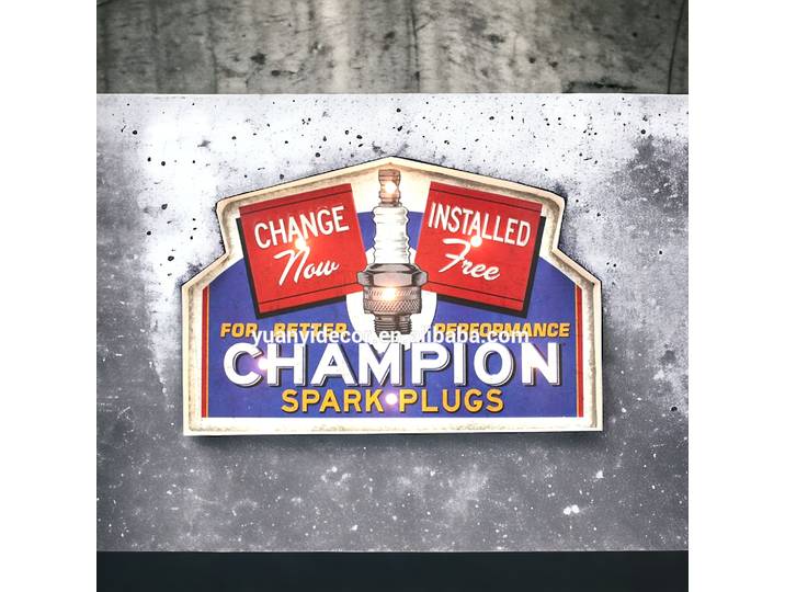 Plaque led champion Spark Plugs