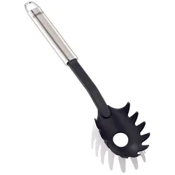 LEIFHEIT Spaghettilöffel schwarz, silber Edelstahl, Kunststoff