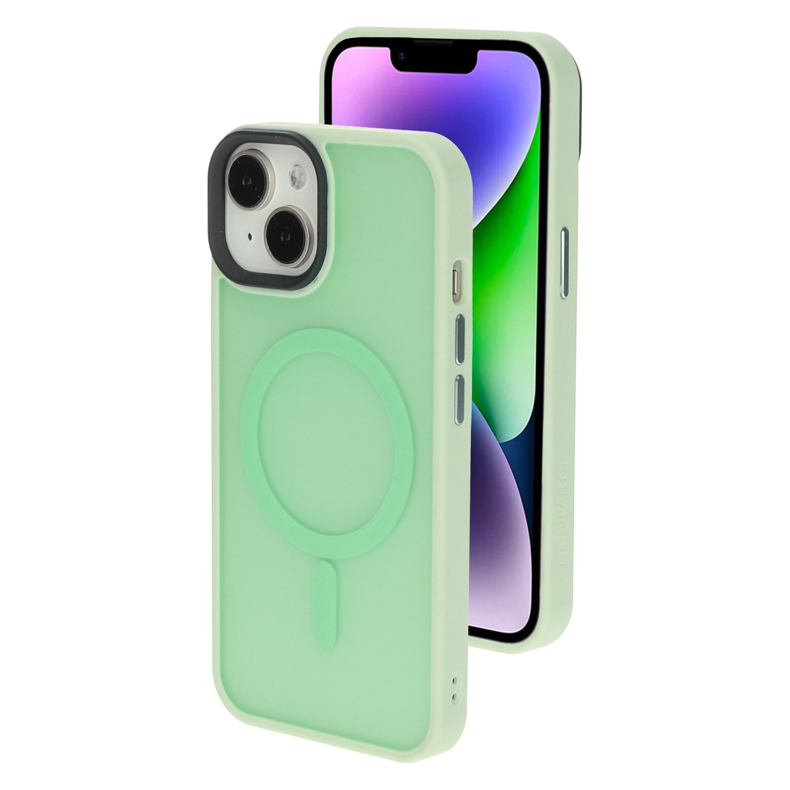 Mobiparts Hardcover Apple iPhone 14/13 Satin Light Green Ltd Edition (Magsafe Compatible) (Apple iPhone 13, Apple iPhone 14) (MP124279)