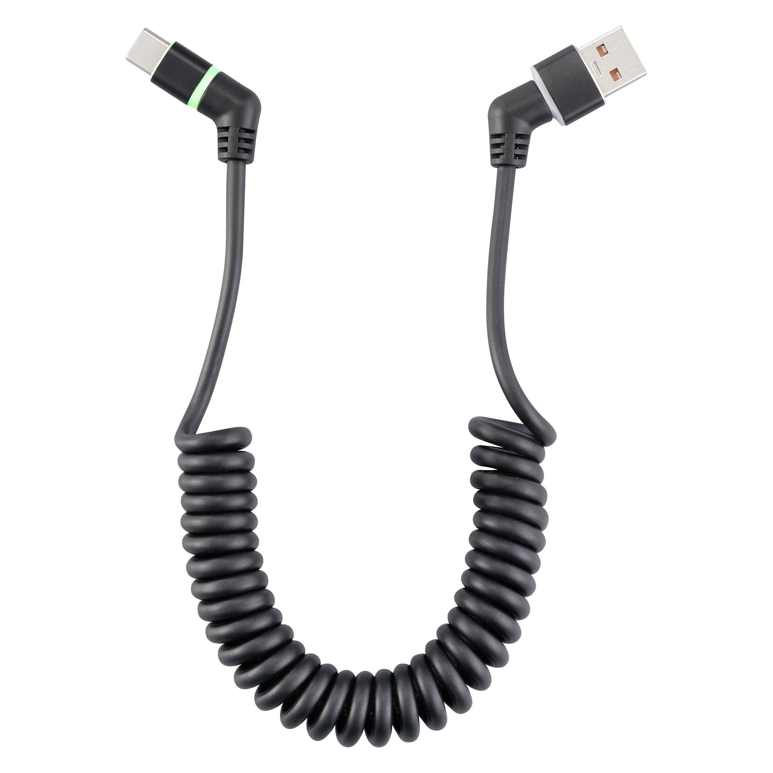 Renkforce USB-Ladekabel USB 2.0 USB-A Stecker, USB-C Stecker 0.13 m Schwarz Ste (1.50 m, USB 2.0, 60 W) (RF-6713690)