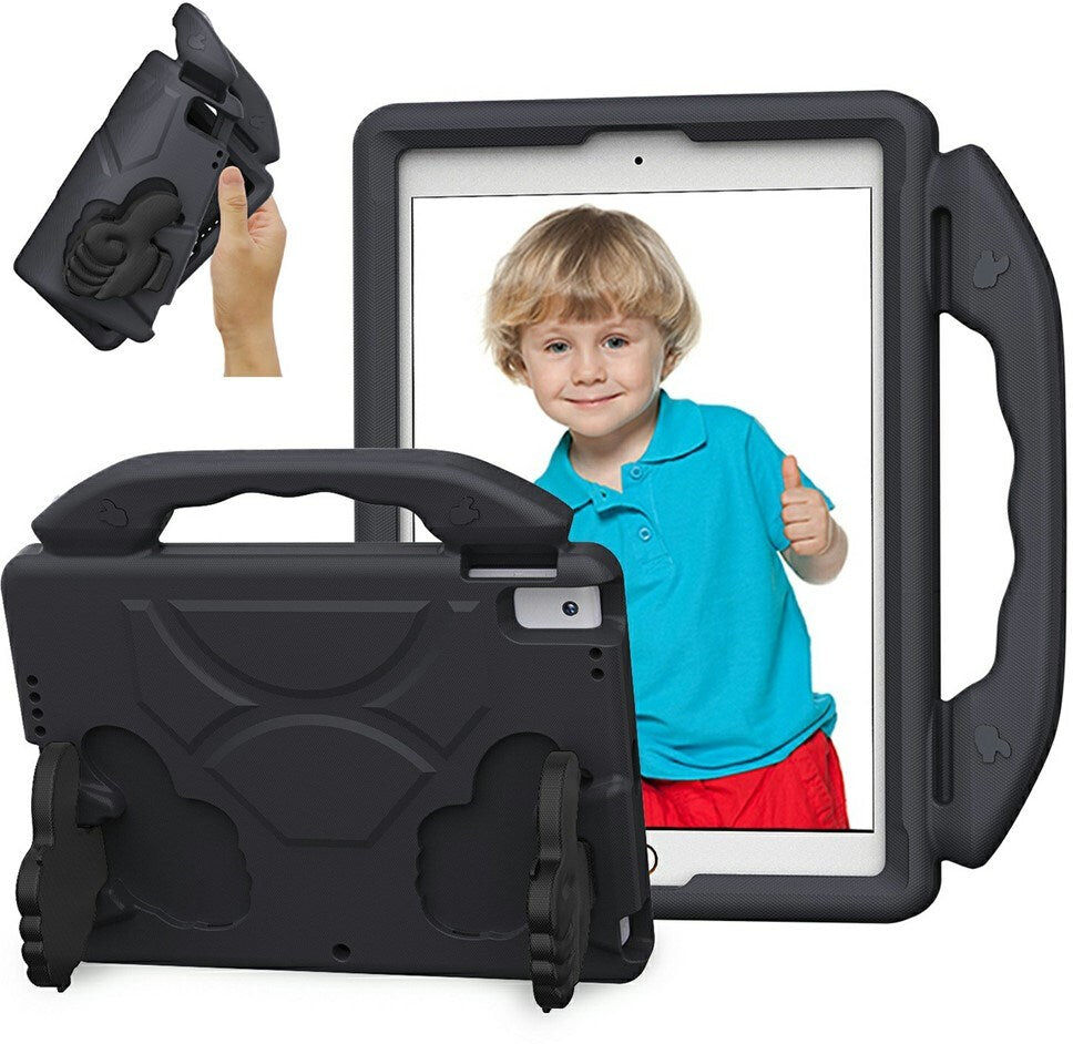 EIDERWOOD iPad 10.2" (2021 / 2020 / 2019) / Air (2019) Børne Cover m. Thumb Kickstand - Sort