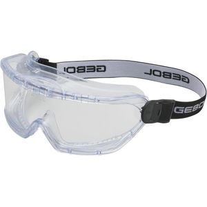 Gebol Schutzbrille Vollsicht Profi 730421, klar, Vollsichtbrille, schwarz-weiß, für Brillenträger