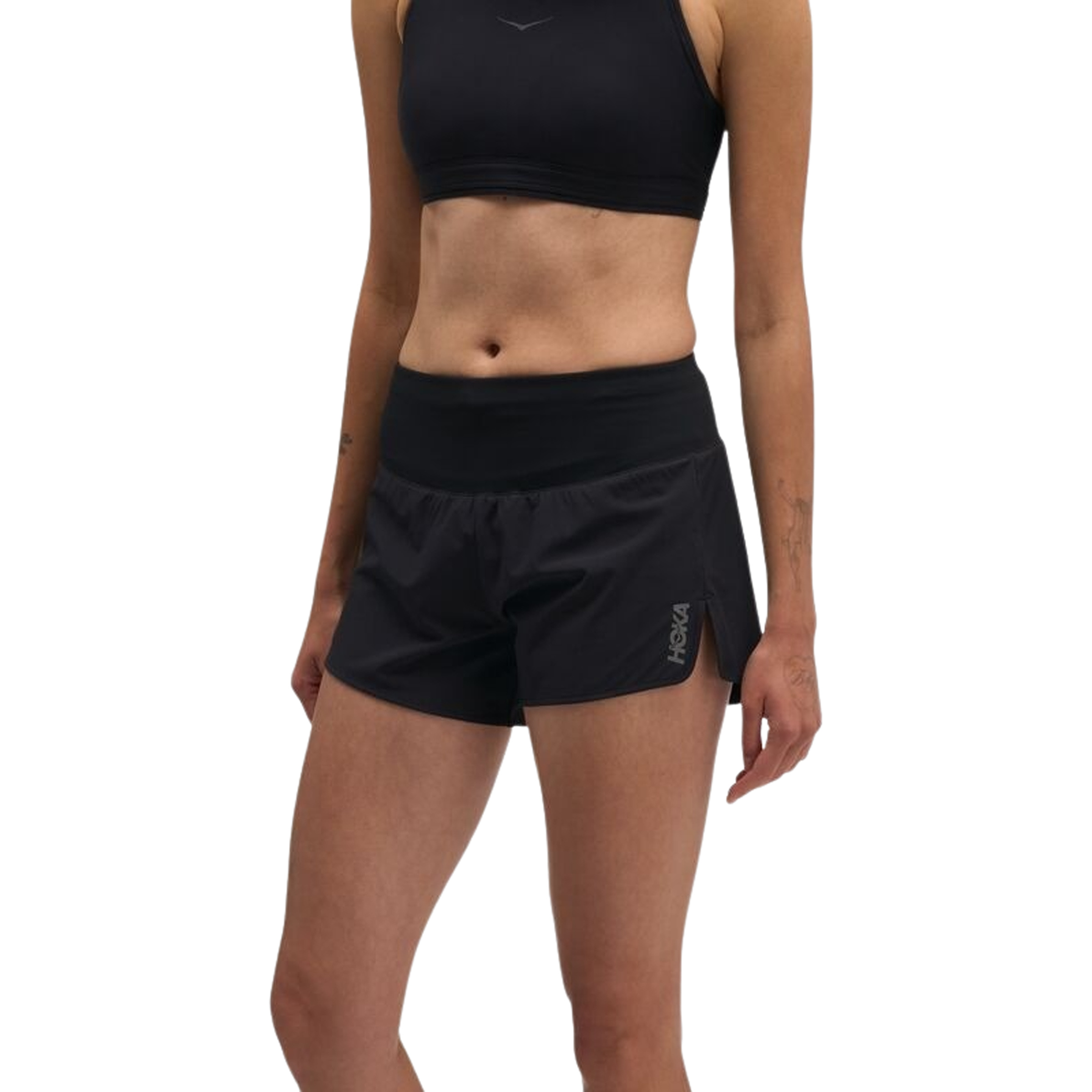 Hoka Glide 3.5'' Damen Laufhose schwarz Größe XS Laufen Elastisch