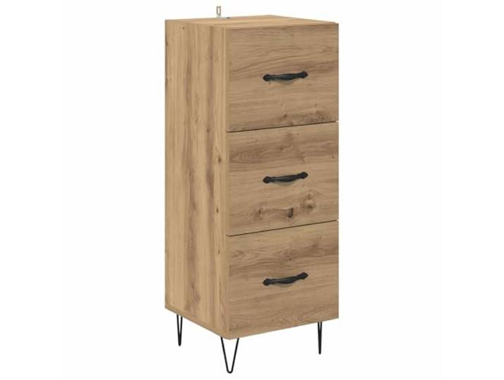 TEKGHUT Sideboard Artisan-Eiche 34 x 34,5 x 90 cm Holzwerkstoff Modernes Design, schlanke Beine, einfache Griffe, mehrere Schubladen, Holzwerkstoff, Wohnzimmer