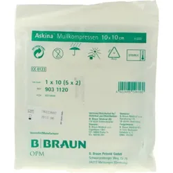 ASKINA Mullkompressen 10x10 cm steril 5X2 St