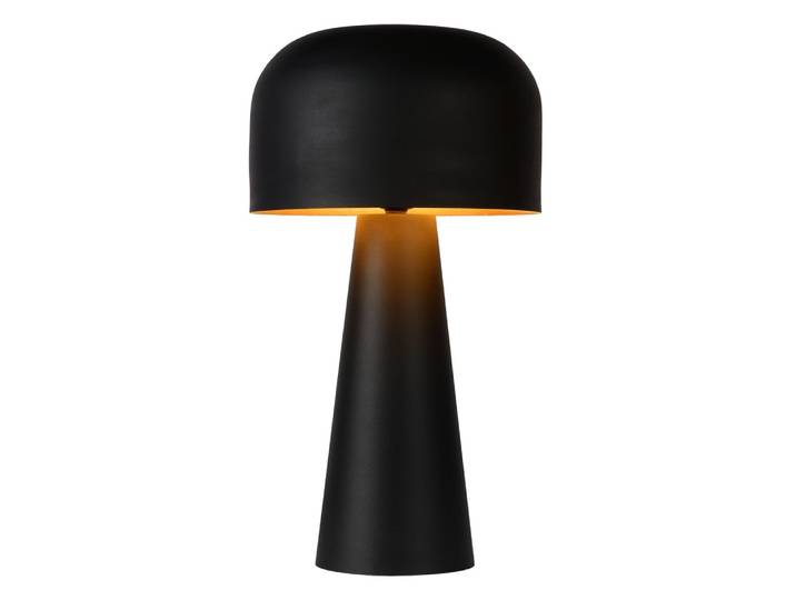 Lampe de table en métal, lampe champignon, 45cm, noir