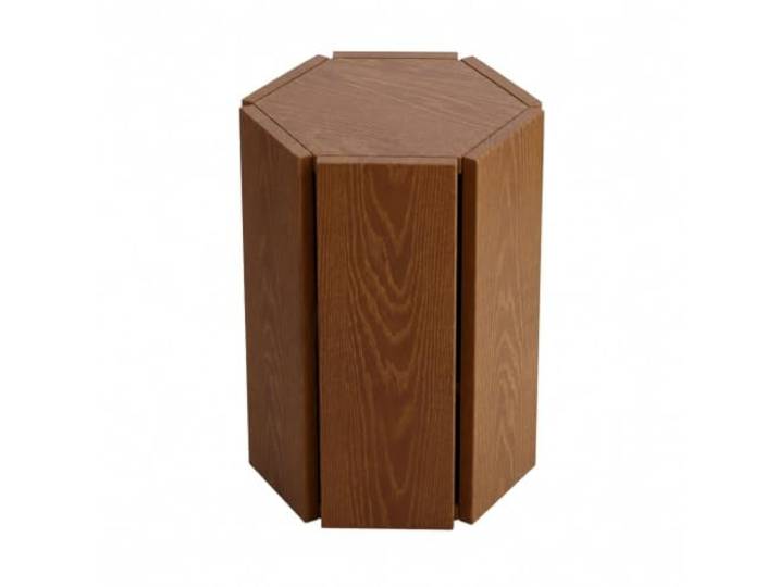 YDHFCD Sechseckiger Massivholz Hocker mit Beistelltischfunktion Modularer sechseckiger Hocker, vielseitiger Beistelltisch und Nachttisch, Massivholzmöbel(Style 6)