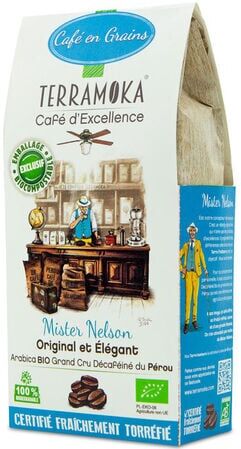 Terramoka - Kaffeebohnen – Mister Nelson Peru Entkoffeiniert Bio - 200 G - MaxiCoffee