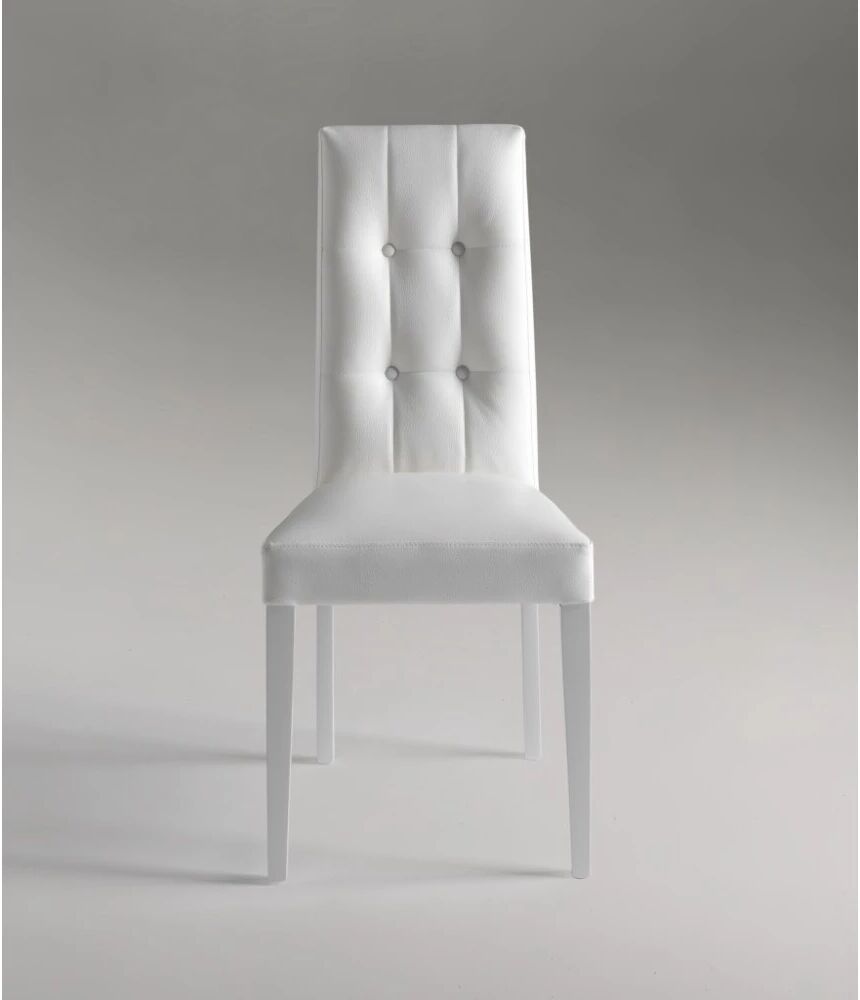 BellaHome SEDIA DALLAS ECOPELLE BIANCA