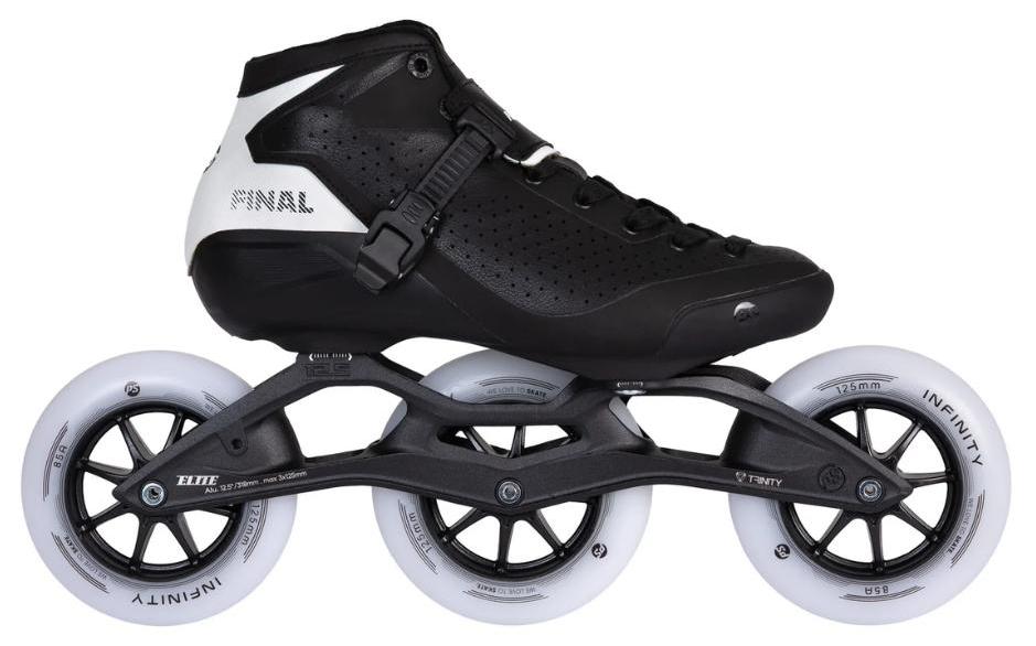 POWERSLIDE Finale Inline-Rennskates 125 mm mit TRINITY 3-Punkt-Befestigung und niedrigem Schwerpunkt
