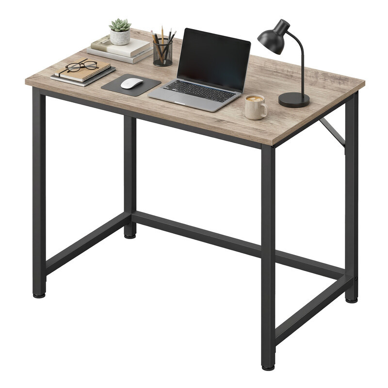 JOYFURNOS computerbureau voor thuisgebruik, grijsbeige en zwart, B: 80 cm, D: 50 cm, H: 76 cm