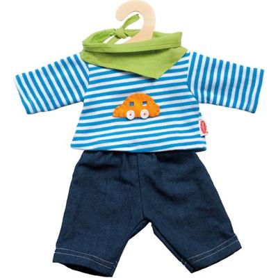 Puppen-Jeans mit Streifenshirt, klein, Gr. 28-35 cm