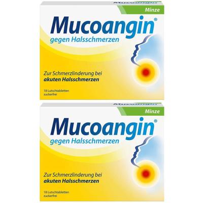 Mucoangin Minze 20 mg Lutschtabletten x2 2x18 St