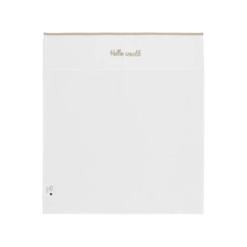 Meyco baby wieglaken Hello World Sand 75x100 cm