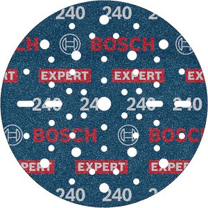 Bosch Schleifpapier Expert O780, Körnung 240, 150mm Ø, 50 Schleifscheiben, für Holz, Farbe, Lack, 50 Stück