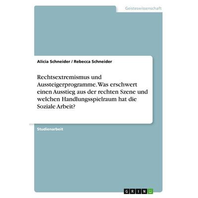 Rechtsextremismus und Aussteigerprogramme. Was erschwert einen Ausstieg aus der rechten Szene und welchen Handlungsspielraum hat die Soziale Arbeit?,
