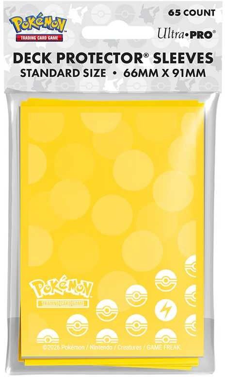 Ultra Pro Pokémon Energy Deck Protector Sleeves - Lightning Type (65ct) - Officially Licensed Card Sleeves for Pokémon Trading Card Game