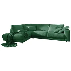 ECKSOFA MADELINE Smaragdgrün Cord