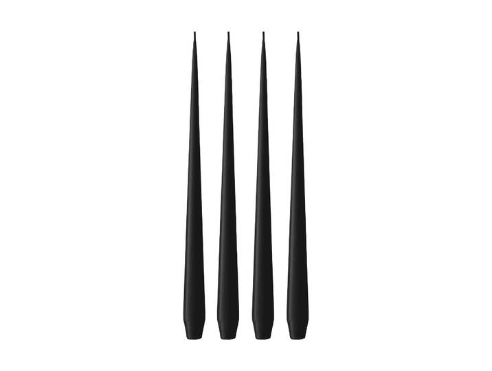 ester & erik Bougie ester & erik Lot de 4 mat Velvet matt black 95, 32 cm