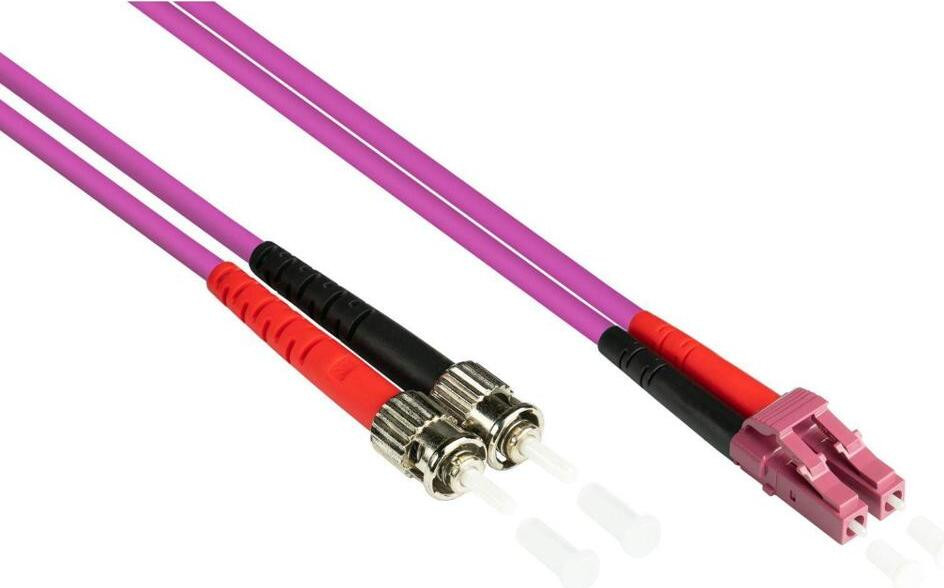 VARIA Group LWL-patchkabel dubbelkern OM4 LC-ST 1 meter LSZH