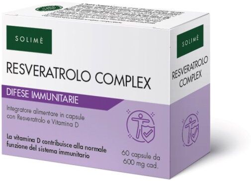 SOLIME' Srl Resveratrolo Complex 60 Capsule - Integratore con Resveratrolo e Vitamina D