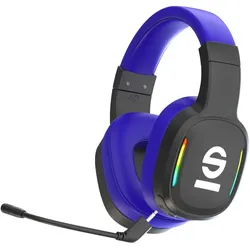 Sparco Wireless Headphone Pro Spwheadphonepro (Kabellos), Gaming Headset, Blau, Schwarz
