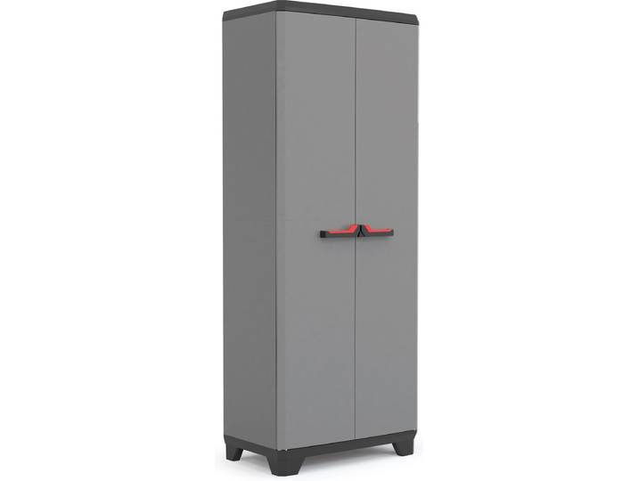 Keter Stilo Multipurpose Hoge kast - 3 halve planken - 68x39x173 cm - Donkergrijs/zwart