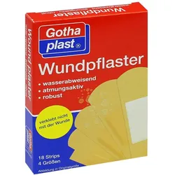 Gothaplast Wundpflaster wasserfest 4 Größen 18 St