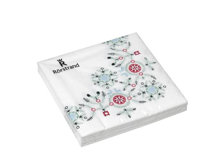 Rörstrand Serviette en papier Swedish Grace Winter Lot de 20 blanc