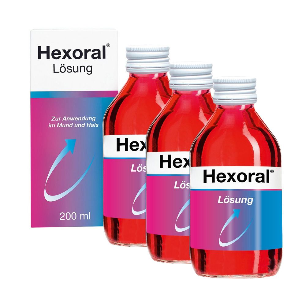 Hexoral Lösung bei Entzündungen in Mund und Rachen x3 3x200 ml