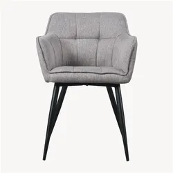 En.Casa, Stühle, Esszimmerstuhl 2er Set Birmingham Grau (2x)