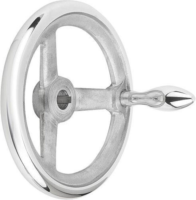 KIPP Volant manuel DIN950 Aluminium D1=140 D2=14H7 B3=5 T=16,3 (K0160.3140X14)