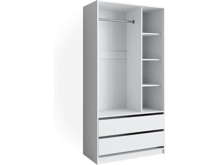 Vicco Elmo Kledingopslagkast – 100 x 200 cm met 2 laden Wit