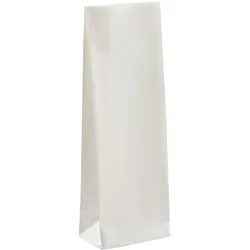 1000 Blockbodenbeutel weiß 55 x 30 x 175 mm, OPP, Kraftpapier, PET, CPP