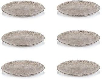 Zodax Chiara Fusion Glass Serving Platter, Set of 6