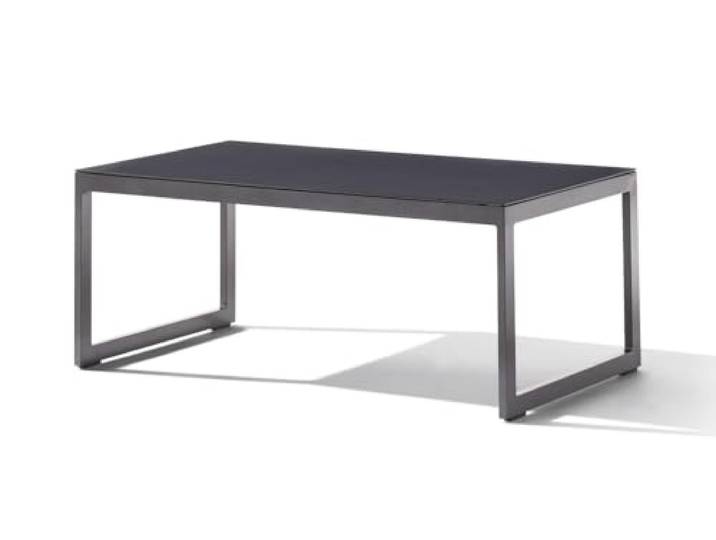 Sieger Exklusiv Tisch Sydney eisengrau mit Glasplatte lackiert, ca. 110x60 cm (603/G)