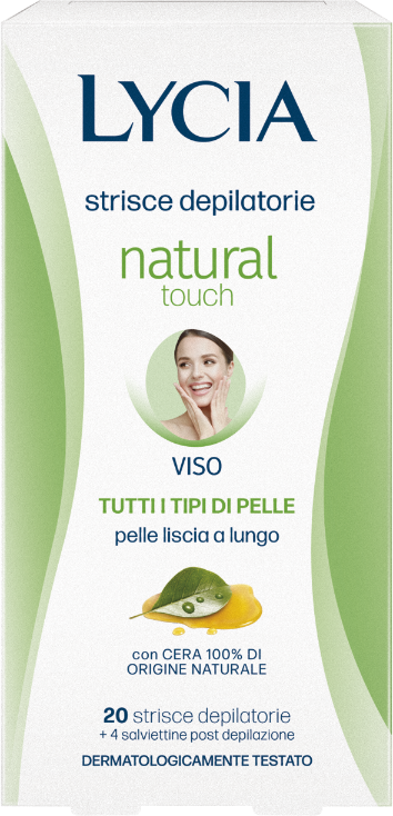 Lycia Natural Touch Viso 20 Strisce Depilatorie