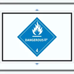 HB-Druck Aufkleber wasserreaktive Stoffe Symbol Dangerous when wet A0 (841x1189mm)