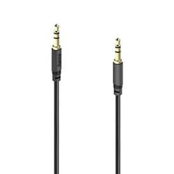 Hama 00202014 Klinke Audio Anschlusskabel [1x Klinkenstecker 3.5 mm - 1x Klinkenstecker 3.5 mm] 5 m Schwarz vergoldete Steckkontakte