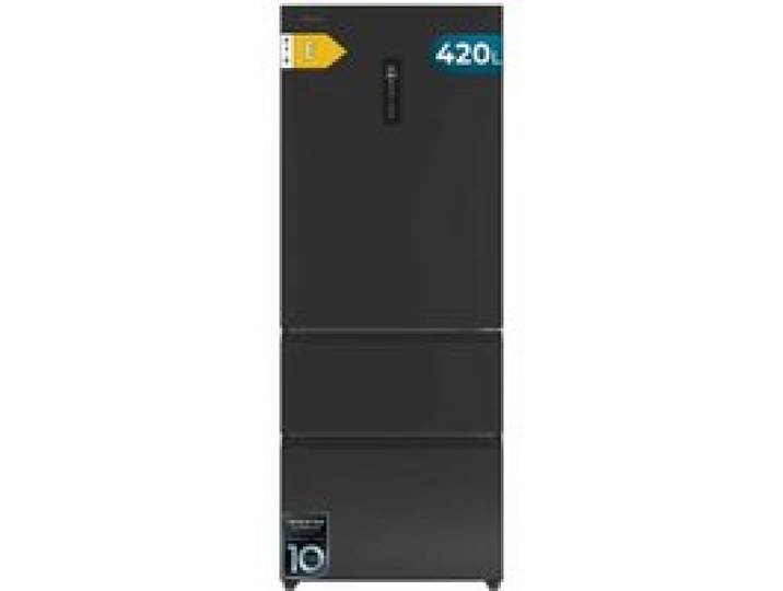Cecotec Réfrigérateur Porte Française Total No Frost Bolero CoolMarket FD 420 Dark E Extra Capacité Max 420L Hauteur 186 cm