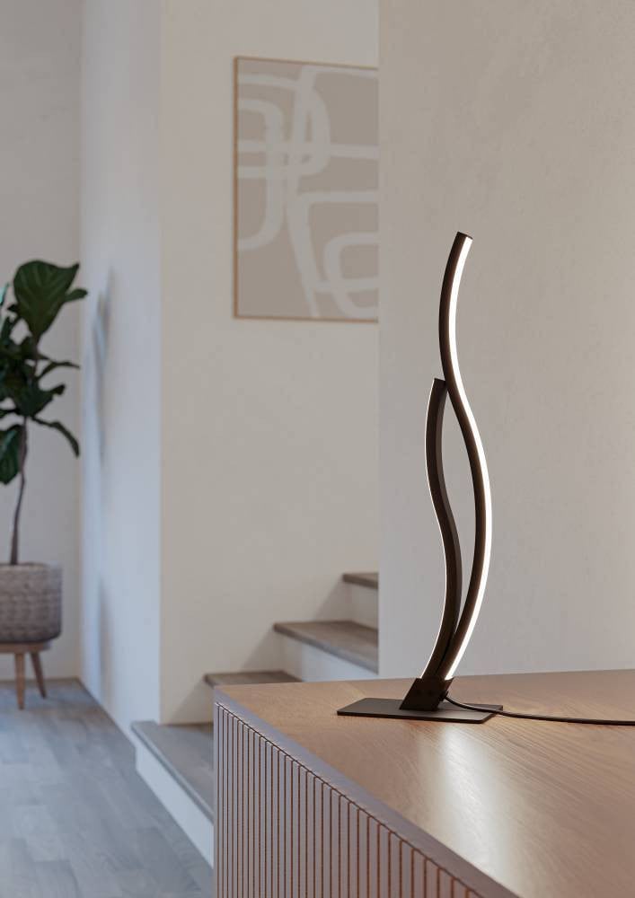 Eglo Grisolia LED tafellamp zwart modern met koelwit licht 4000K