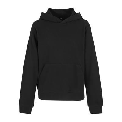 Kapuzenpullover URBAN CLASSICS "Urban Classics Girls Light Terry Oversized Hoodie", Mädchen, Gr. 110/116, schwarz, 100% Baumwolle, unifarben, oversize, ohne Ausschnitt, Pullover Kapuzenpullover