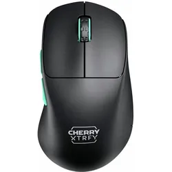 CHERRY xtrfy M64 Wireless, Black (Kabellos), Maus, Türkis, Schwarz