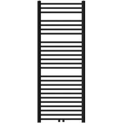 BADHEIZKÖRPER Sahara 600x1500 mm Schwarz gerade mit Ventil Universal