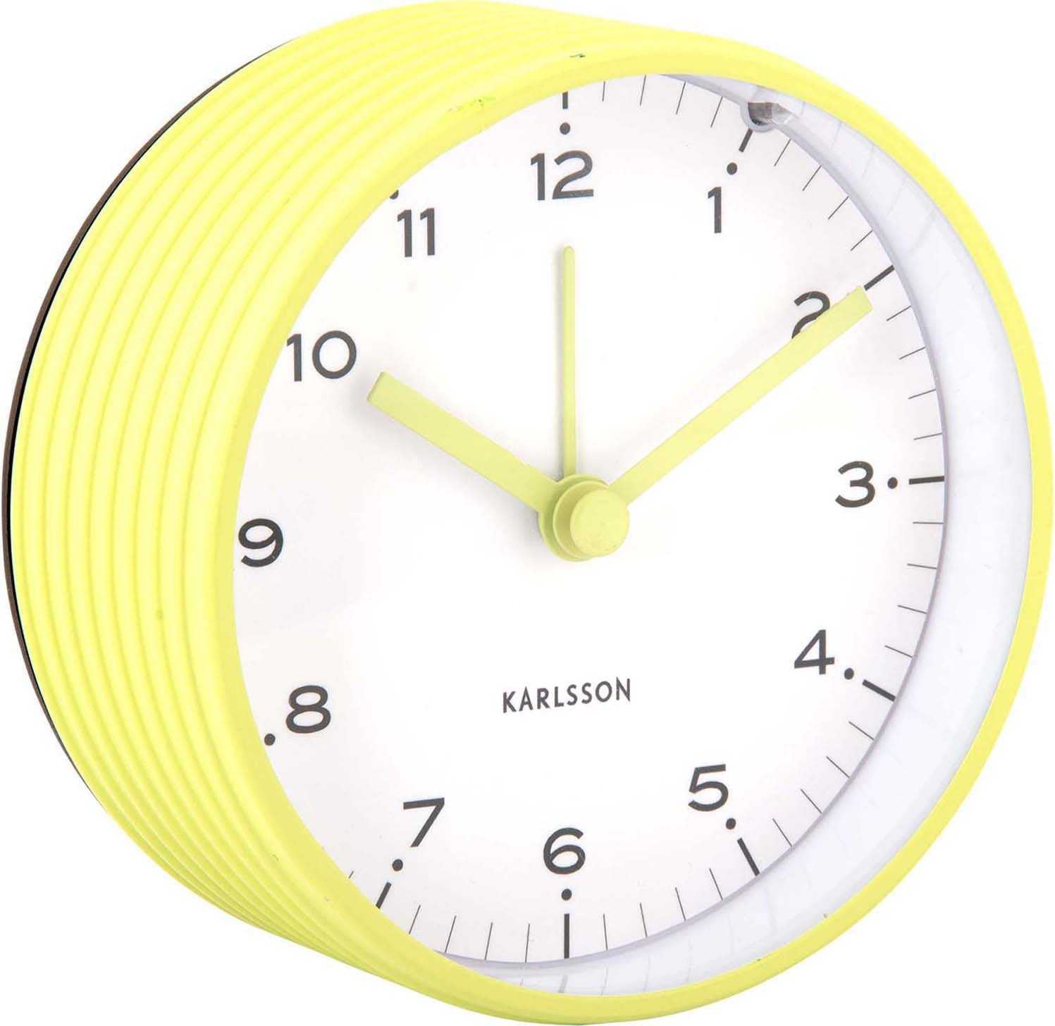 Karlsson KA6010GR Wandklok - Digitale Ronde Klok - Groen - Metaal