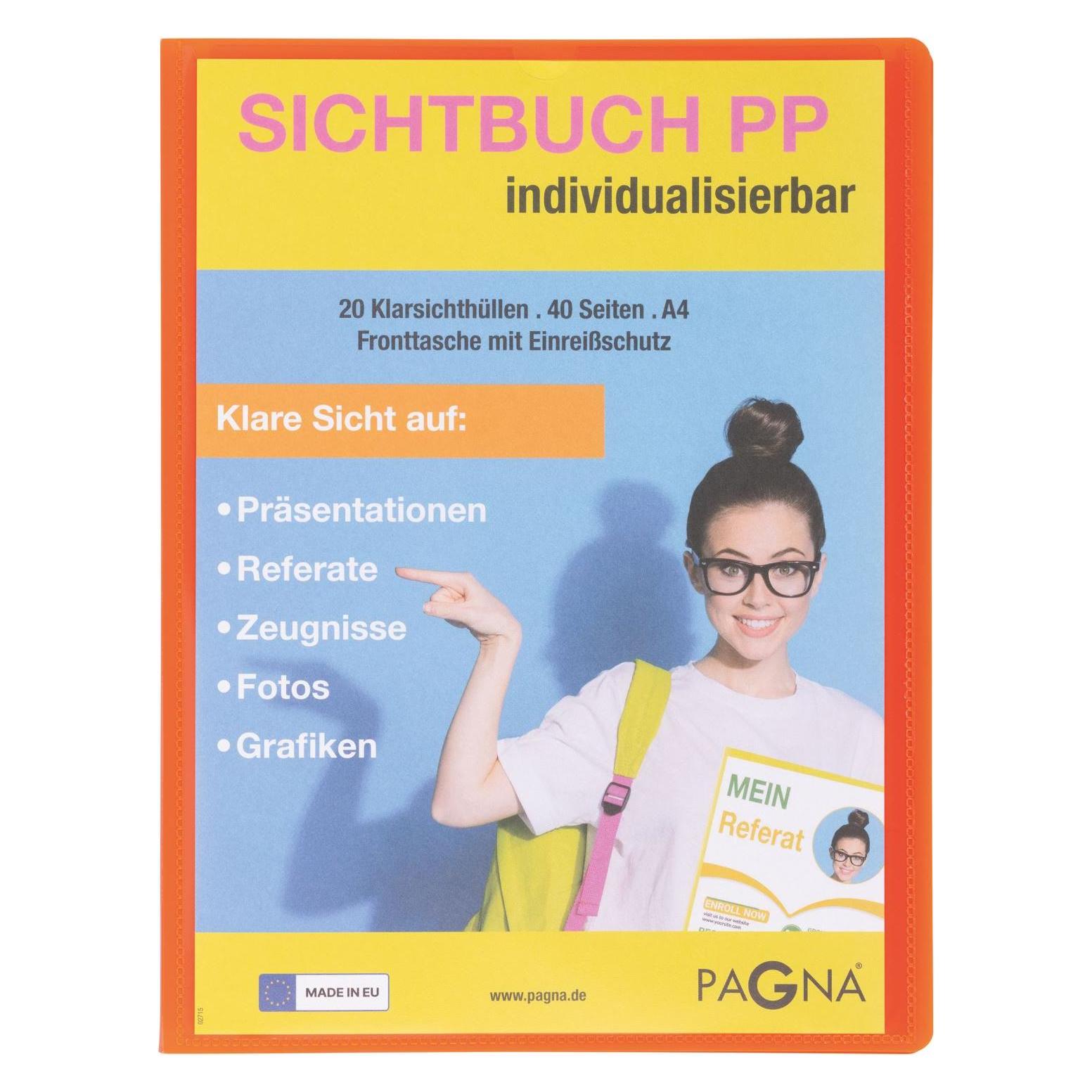 Pagna School Sichtbuch DIN A4, 20 Hüllen orange (A4) (21013-09)
