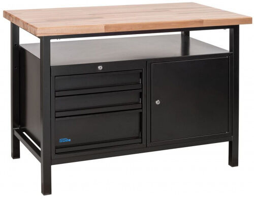 GÜDE Etabli P 1200 SLT - Black Line - 1 porte 3 tiroirs 40838