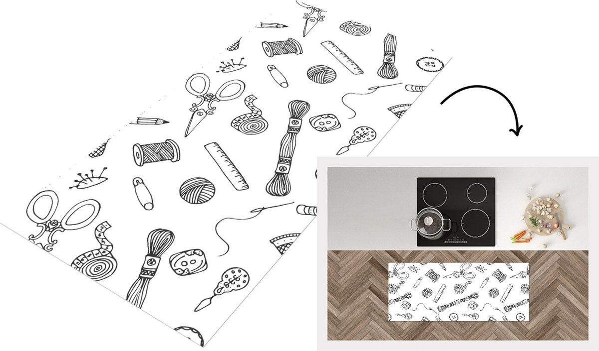 KitchenYeah Keukenloper Abstract Vinyl Rechthoekig
